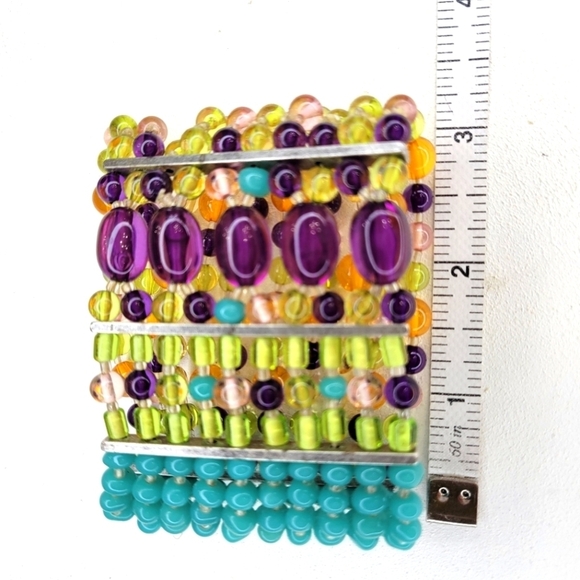 Rainbow Gemstone 10-Layer Bangles (Elastic) - Picture 6 of 8